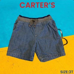CARTERS BABY SHORTS DENIM SIZE 3T BLUE COLOURED